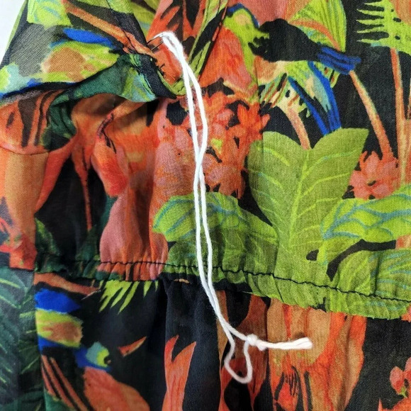 Live 4 Truth Women's Jungle Floral Ruffle‎ Tie Front Swim Cover Up Size 1X - Picture 8 of 11
